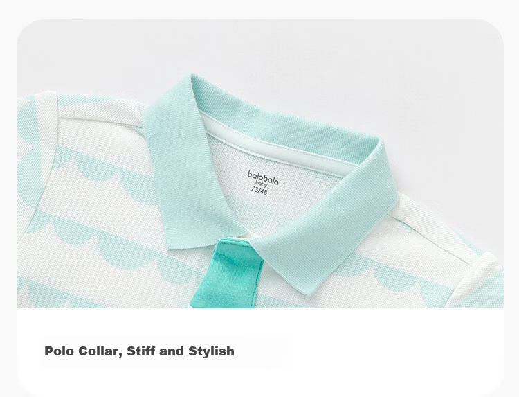 Balabala [balaOne] Baby Romper Infant Jumpsuit 2026 Polo Collar Gentleman Style Fashionable 3