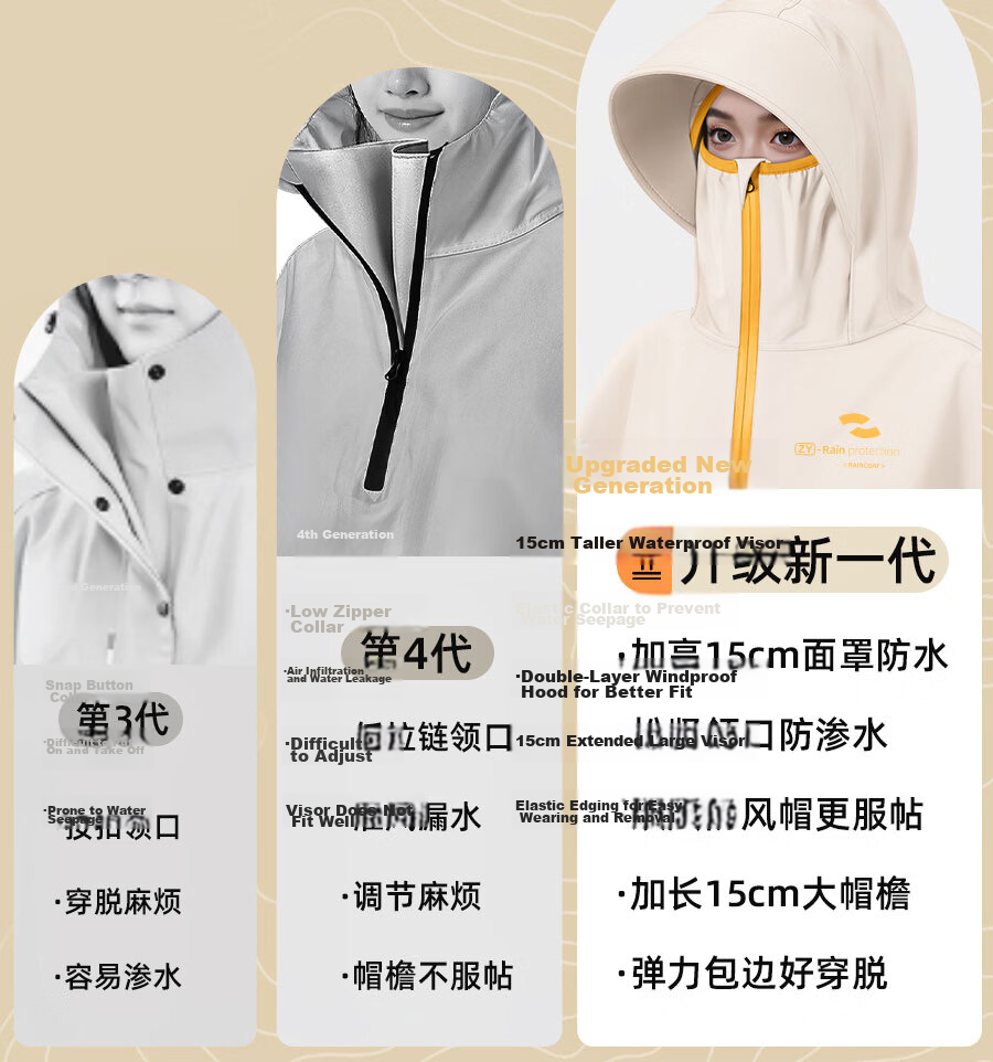 Zhengyu Electric Scooter Raincoat Double Person Special Parent-Child Extra Large Thick Long Full Body Heavy Rain Motorcycle Riding Rain Poncho 12