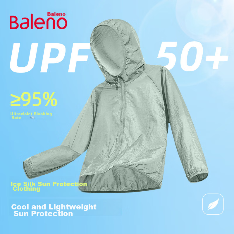 Baleno Men's Summer UPF50+ Hooded Sun Protection Jacket Ice Silk Cooling Lightweight Outdoor Quick-Dry Unisex Sunproof Shirt 15