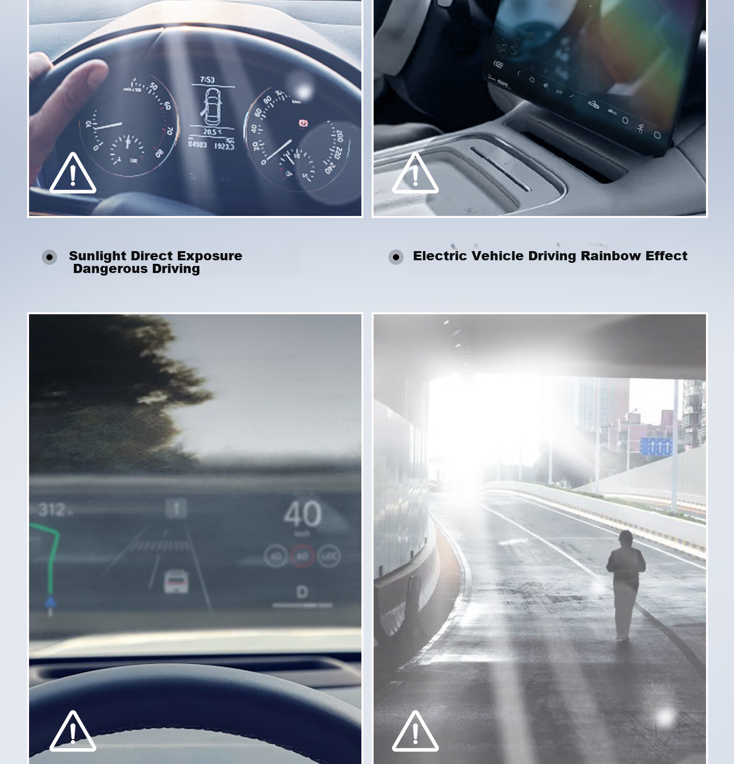 CAPONI Polarized Clip-On HUD Display Sunglasses UV Protection Driving Glasses for Men and Women 5