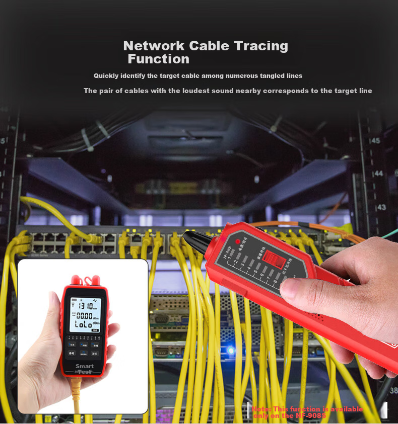 Smart Mouse NF-908 Fiber Optic Power Meter with Red Light Integrated High-Precision Red Light Pen Network Cable Pairing and Wire Sequence Testing Function 5