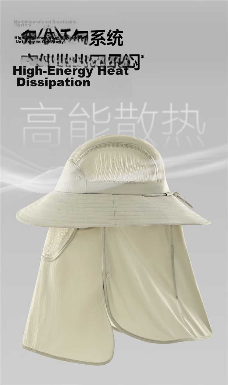 Beneunder Men's Summer Fisherman Hat Sunshade Outdoor Mountaineering Face Cover Fishing Sun Protection Hat TS0166 10