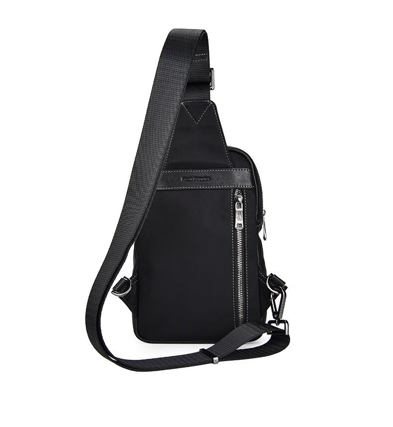 Hush Puppies Men's Classic Business Crossbody Bag, Simple Sports Waist Bag, Multifunctional Large Capacity Backpack, Black 5