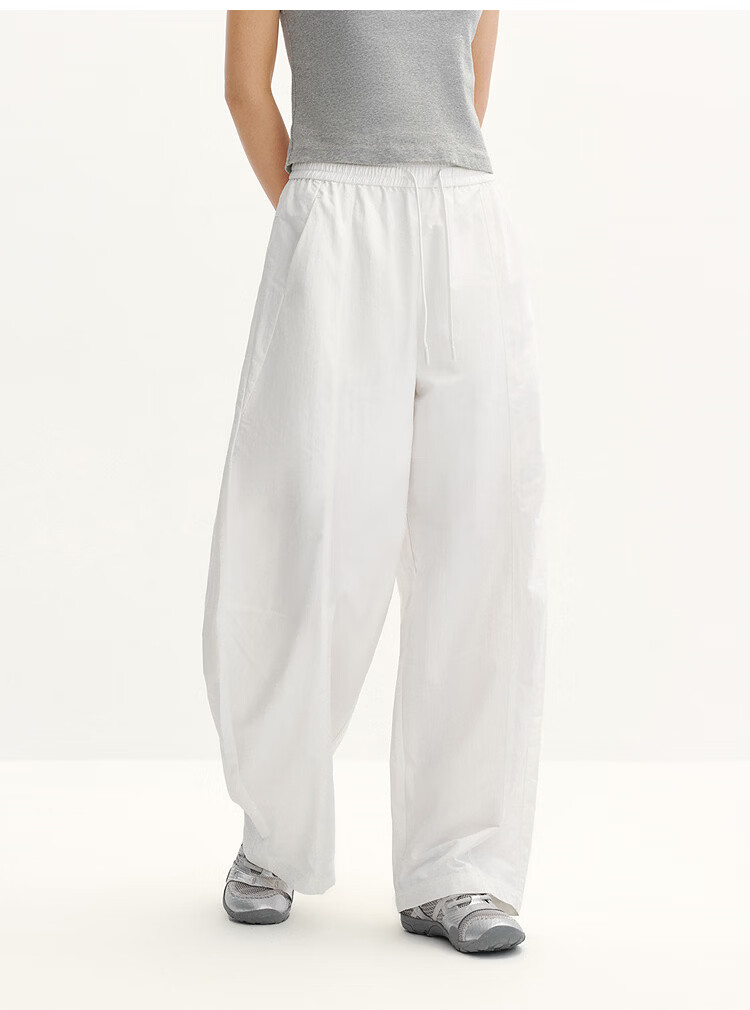 Semir Women's Casual Summer Sun-Protective Moisture-Wicking Textured Panel Loose Wide-Leg Pants 2026 Long Trousers 109326127012 24