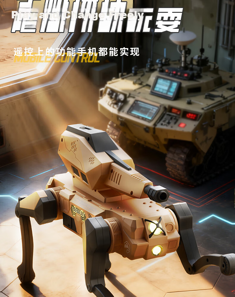 Dimoarch Kids Toy 3-8-12 Years Boys Robot Dog Special Ops Wolf Smart AI Programming Birthday Gift Remote Control Car 14
