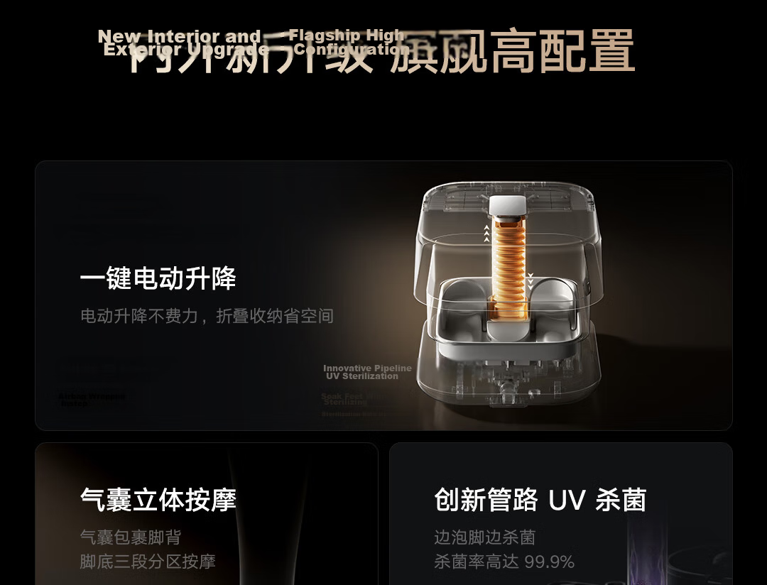 Mijia Xiaomi Automatic Temperature-Controlled Foot Soak Bucket with Airbag Massage Electric Foldable Foot Bath Basin Smart Sterilization Foot Bath Tub for Calf Soaking Birthday Gift for Mom 4