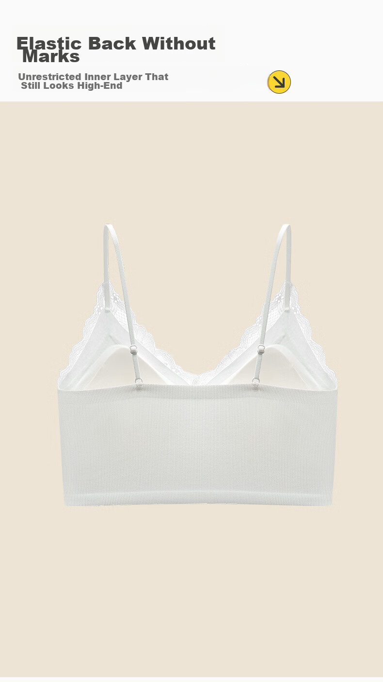 Fenteng Women's Lace V-Neck Camisole Vest Bra-Free Versatile Base Layer Underwear 2026 New Model 9