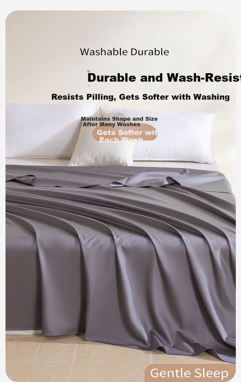 SOMERELLE A-Class Xinjiang Long-Staple Cotton Sateen Bed Sheet Single Piece 100% Cotton for Single/Double Bed 1.2/1.5m 200x230cm 12