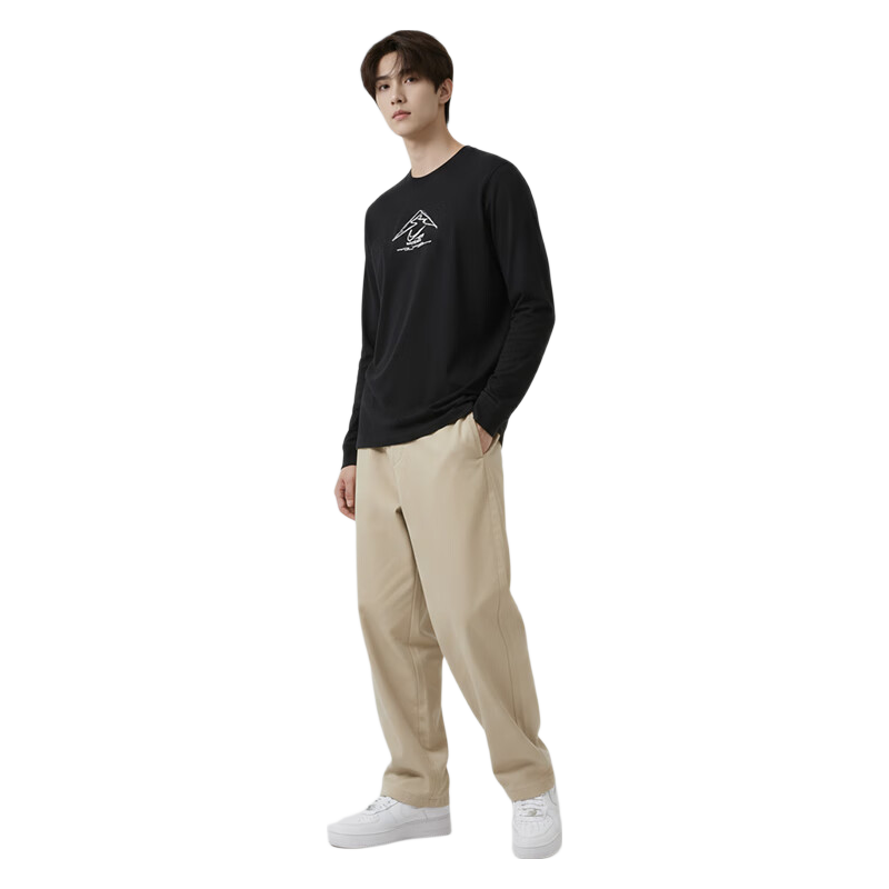 NIKE Men's Crew Neck Pullover Moisture-Wicking Quick-Dry Sweatshirt Sportswear HV4197-010 Black 2XL
