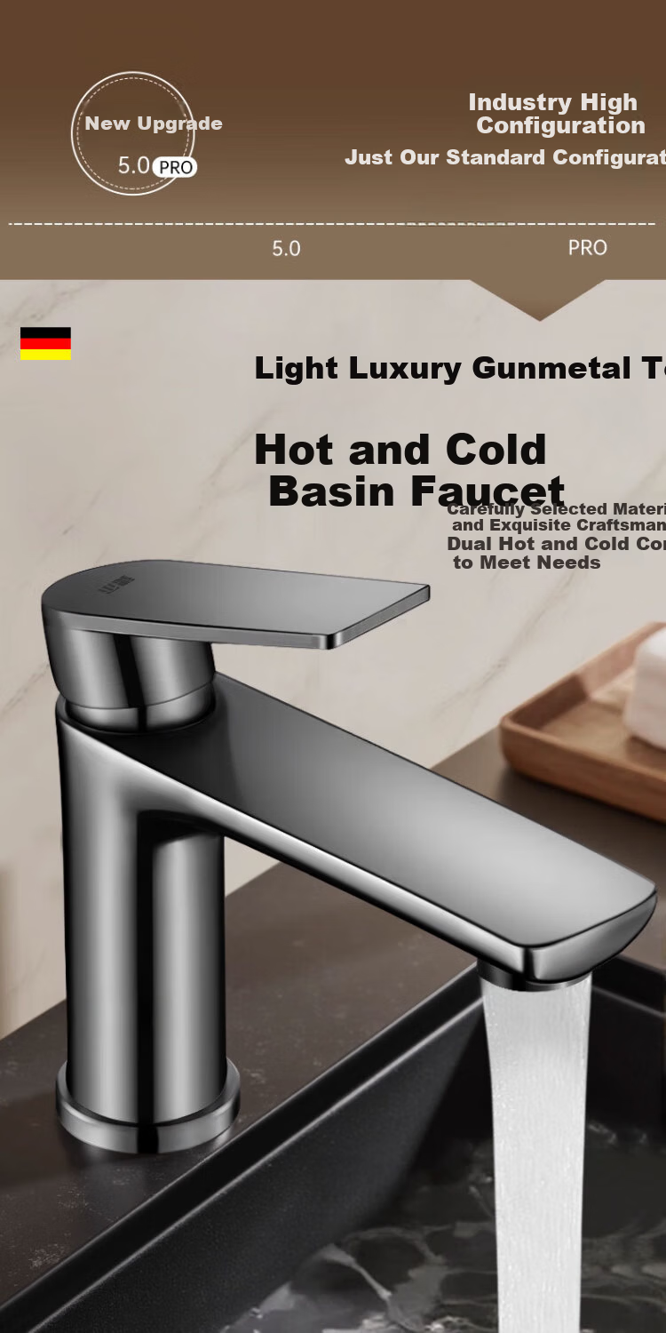 Del 28-Year Brand Stainless Steel Thickened Bathroom Sink Faucet MPLT-PM 1