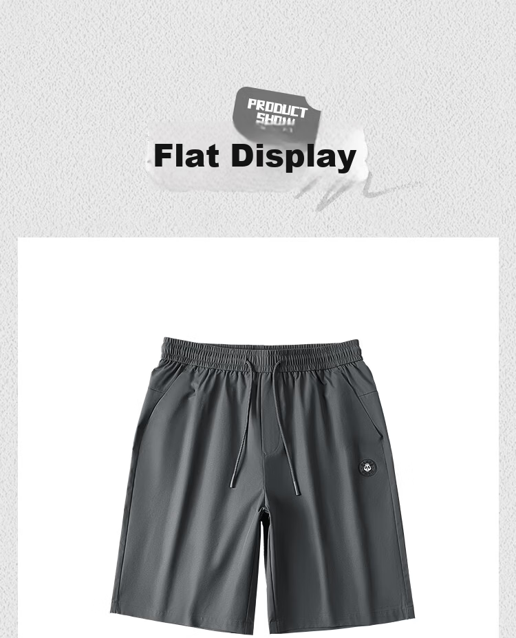 HLA Hailan Home Casual Men's Shorts 26Panda Wowo Panda Series Drawstring Comfortable Summer Shorts for Men 11