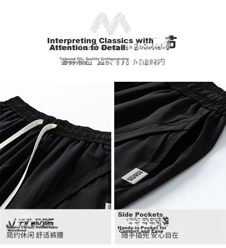 MARK FAIRWHALE Breathable Mesh Shorts Men Summer Quick-Dry Sports Shorts Loose Casual Pants Glacier Gray 3XL 8