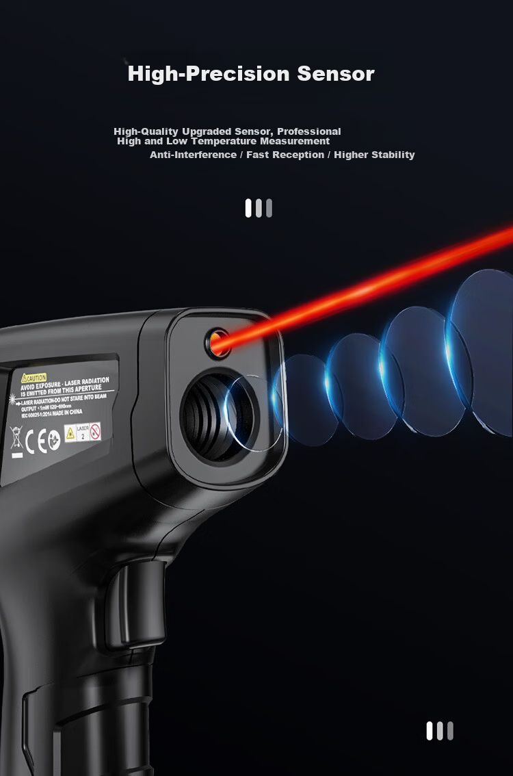 MESTEK Industrial Infrared Thermometer IR03A for Refrigerator and Oven Digital Baking Temperature Gun 9
