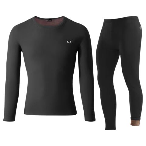 MiiOW [Combed Cotton] Men's Thermal Underwear, Fleece-Lined Thickened Autumn Top And Bottom, Men's Thermal Set, Cotton Clothing And Pants for Me
