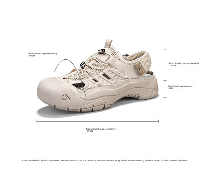 Bull Family Baotou Men's Summer Breathable Hollow Beach Sandals Outdoor Casual Sports Creek Shoes Men's Hole Shoes 40