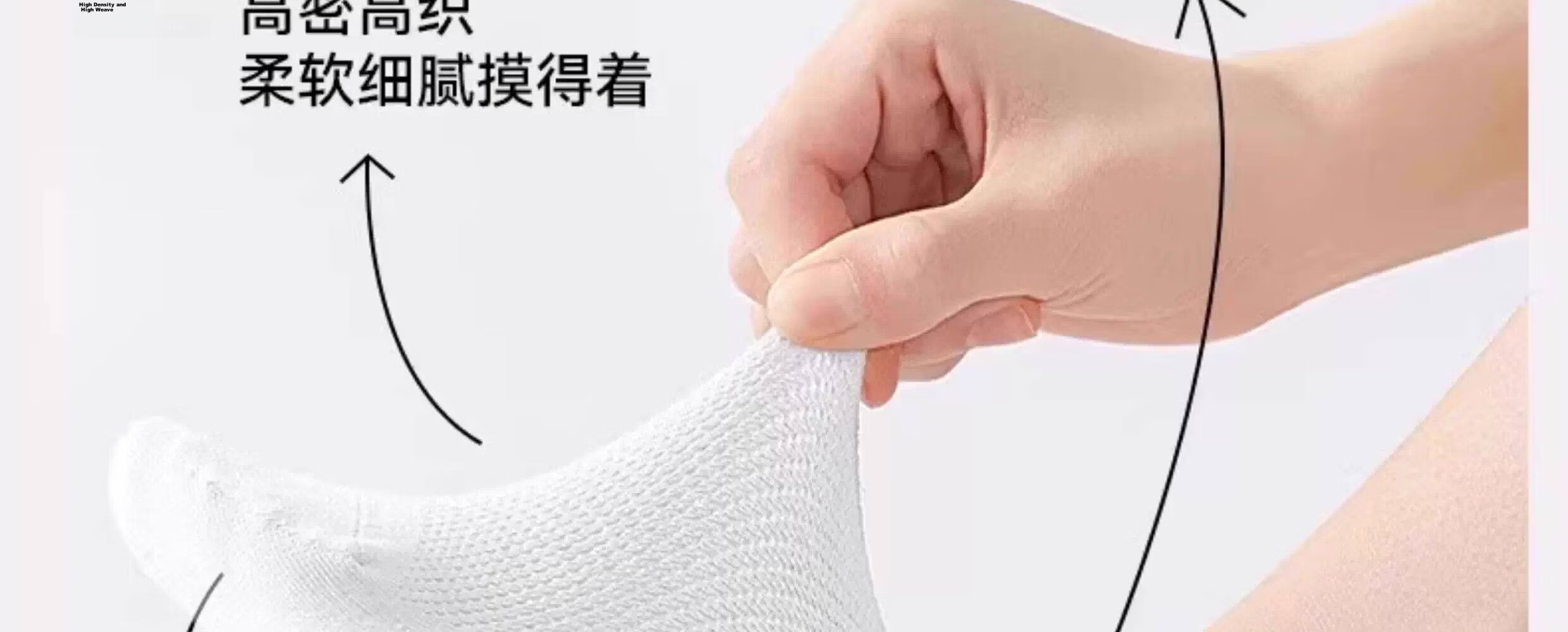 Dr. Chu Disposable Women's Socks Summer Daily Cotton Breathable Mid-Calf 10A Antibacterial Patterned 5 Pairs 23
