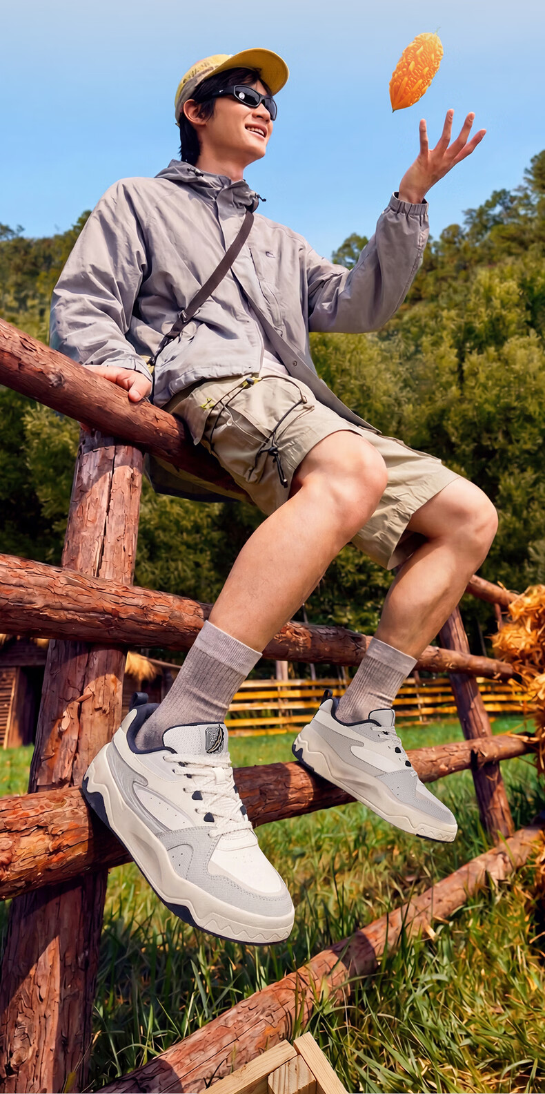 ERKE Men's Casual Sneakers Summer 2026 Breathable Versatile Sports Shoes | Bitter Melon 25