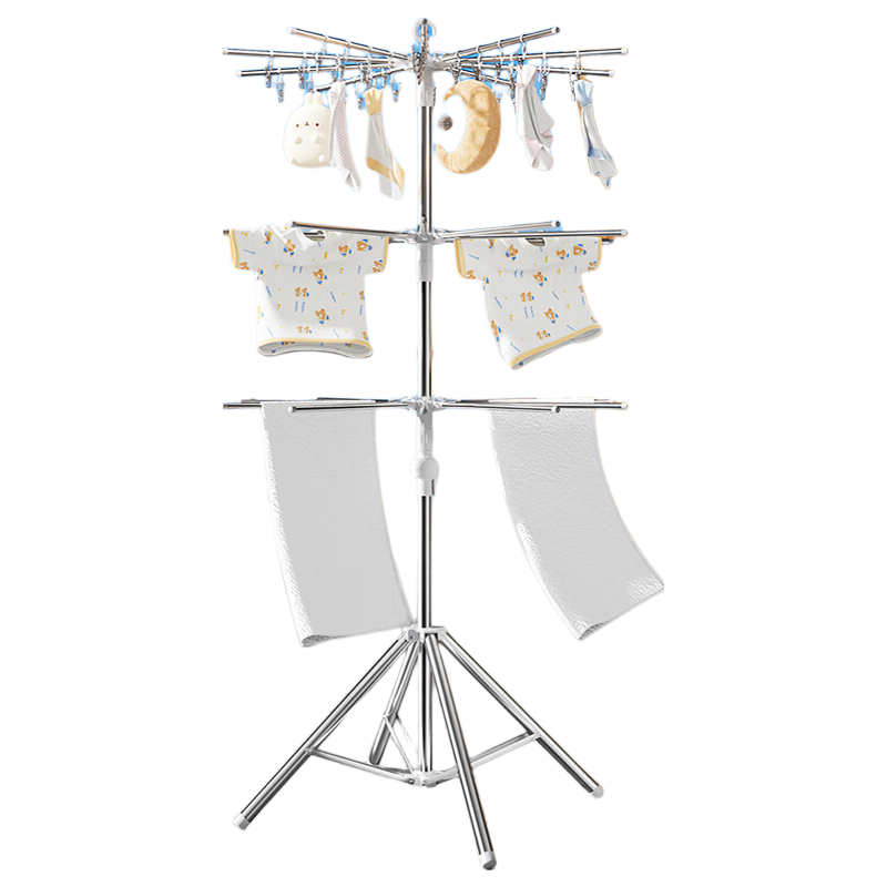 LYNN Floor-Standing Children's Multifunctional Drying Rack Towel Rack Newborn Baby Diaper Clothes Dryer Three-Layer