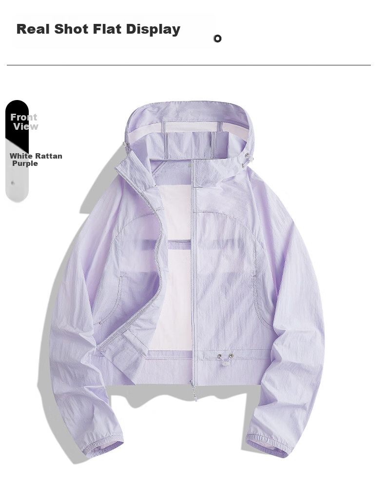 MULINSEN Summer 2026 New Slim Fit Short Sunscreen Jacket for Petite Women, Loose Breathable Hooded Thin Coat 20