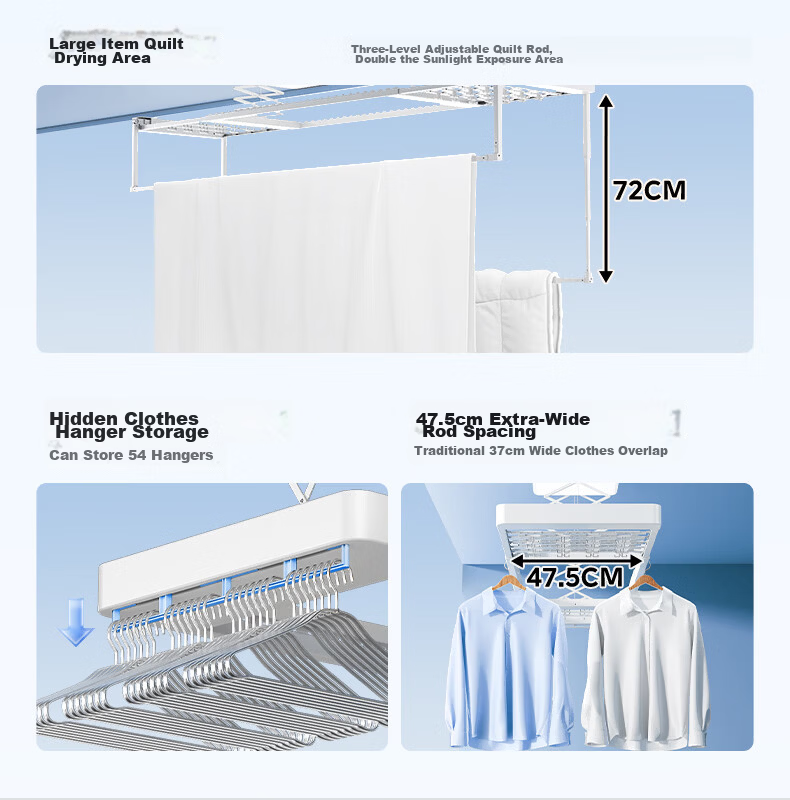 Midea Electric Clothes Drying Rack Smart Voice-Controlled Automatic Lifting Telescopic Dryer Z5P 6