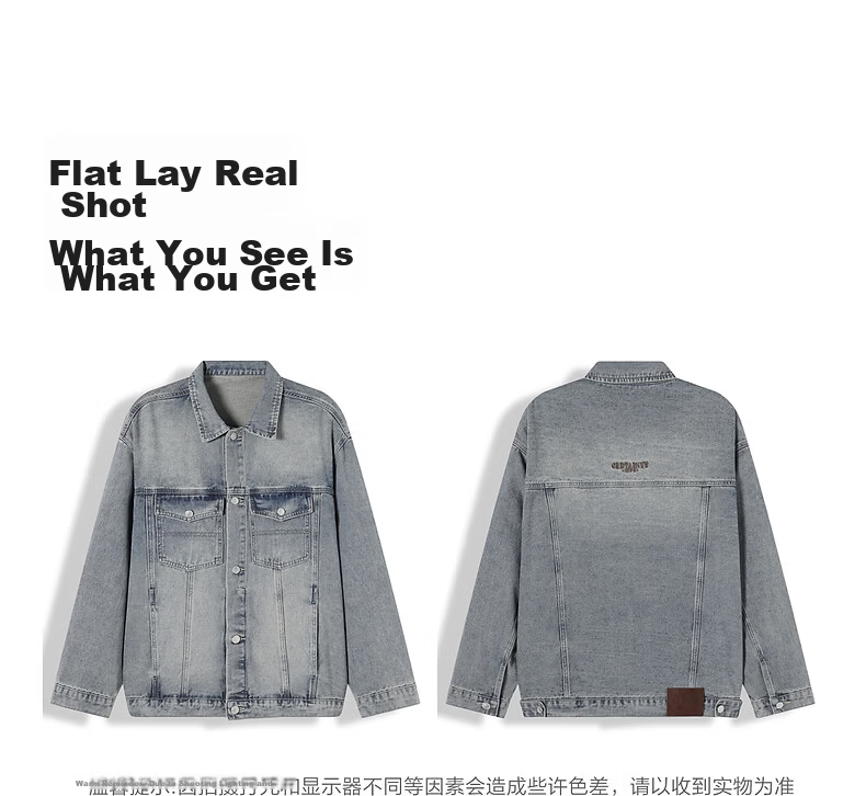 TonLion 2026 Spring New Men's Denim Jacket Lapel American Retro College Style Trendy Men's Top 3