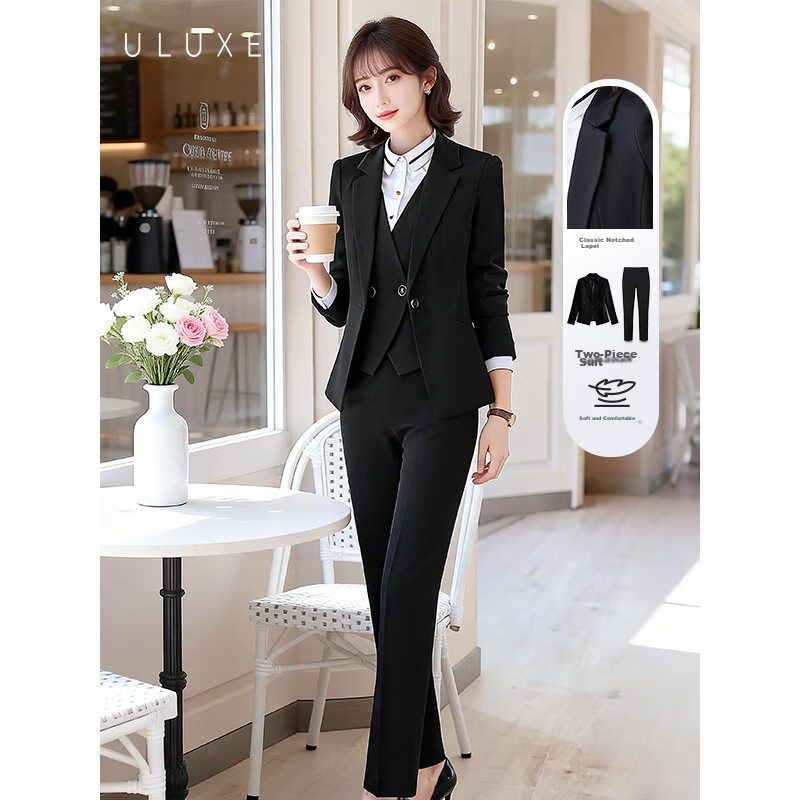 Yulixi Women's Suit Set 2026 New Casual Slim Fit Professional Interview Commuting Two-Piece
