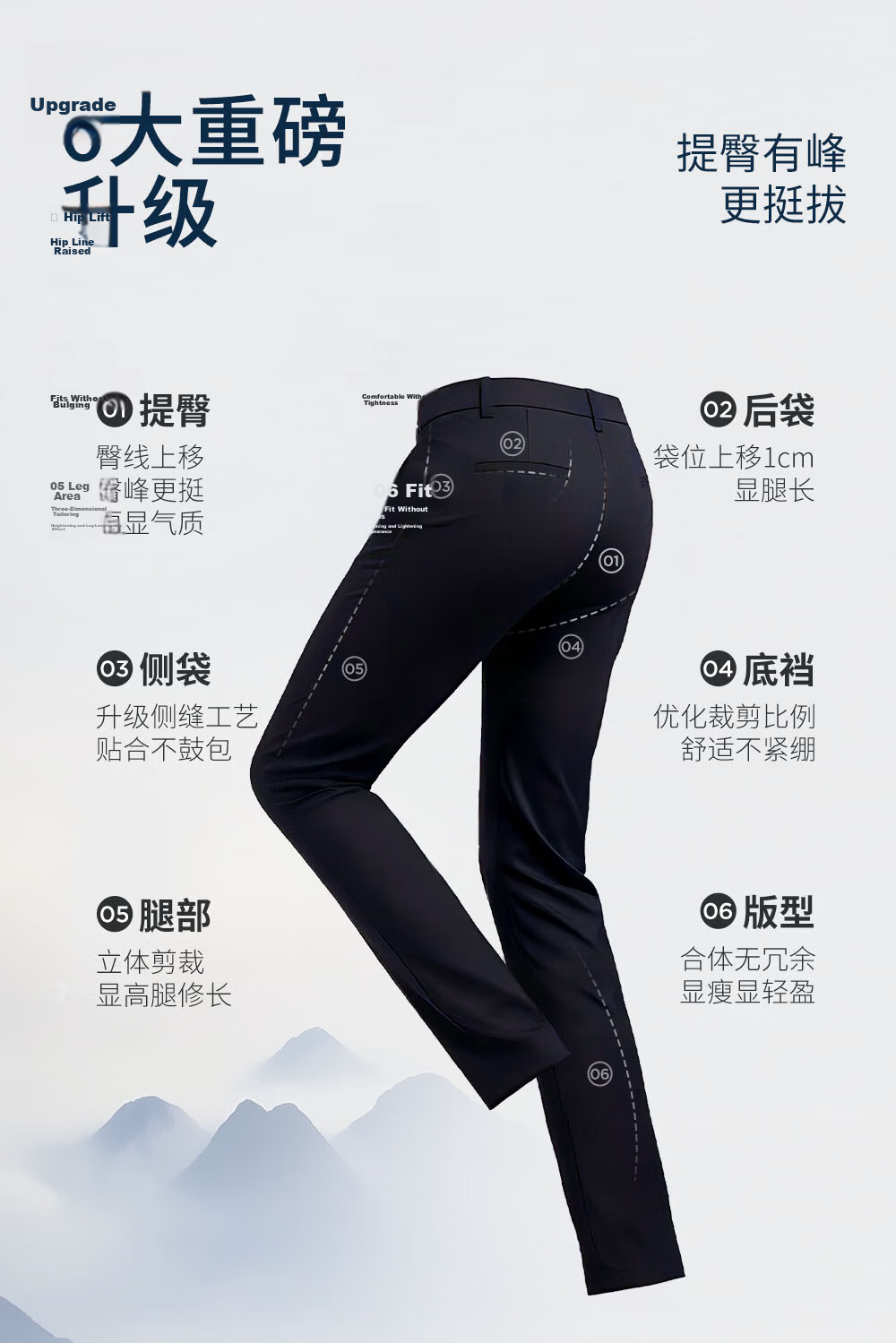 Ouding [Mulberry Silk Blend] High Elastic Casual Pants Men 26 New Business Draped Trousers Hoshino Dark Blue 31 4