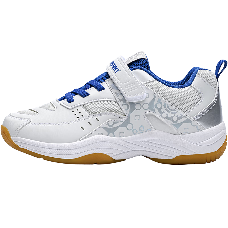 KAWASAKI Kids Unisex Professional Badminton Shoes Youth Velcro Non-Slip Shock Absorption