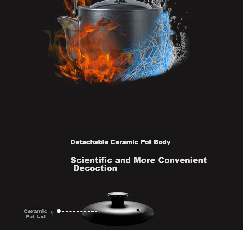 SANYUAN 3L Direct-Pour Intelligent Herbal Medicine Cooker Automatic Ceramic Herbal Decoction Pot YH30-A1 Large Capacity Split-Type Health Pot for Home Use 11