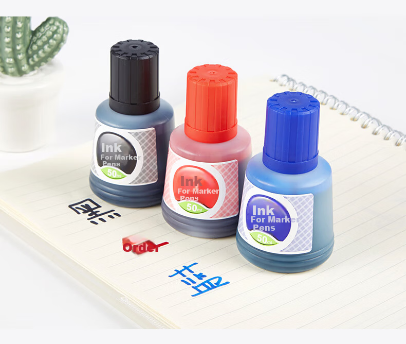 BAOKE MS225 Marker Ink 50ml Red Oil-Based Quick-Dry Waterproof Fade-Resistant Ink Single Bottle 8