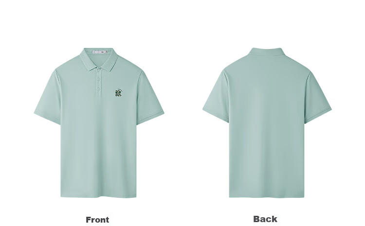 HLA Short-Sleeve Polo Shirt for Men, New Arrival [Fortune Print], Cool-Feeling Short-Sleeve Shirt for Men in Summer 20