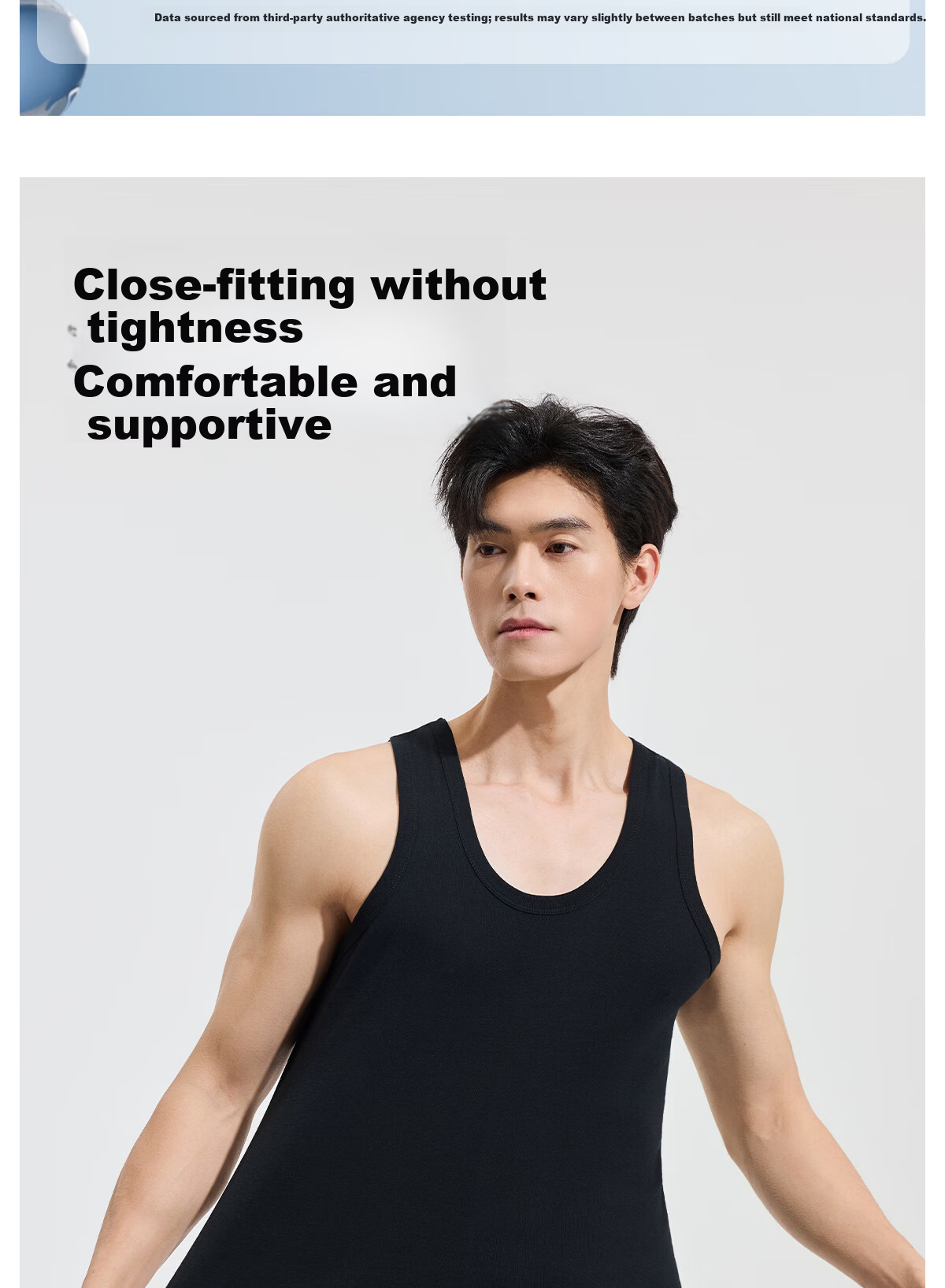 Hengyuanxiang 100% Cotton Men's Sports Vest Sweat-Absorbent Breathable Loose Fit All-Season High Elasticity 2-Pack 10