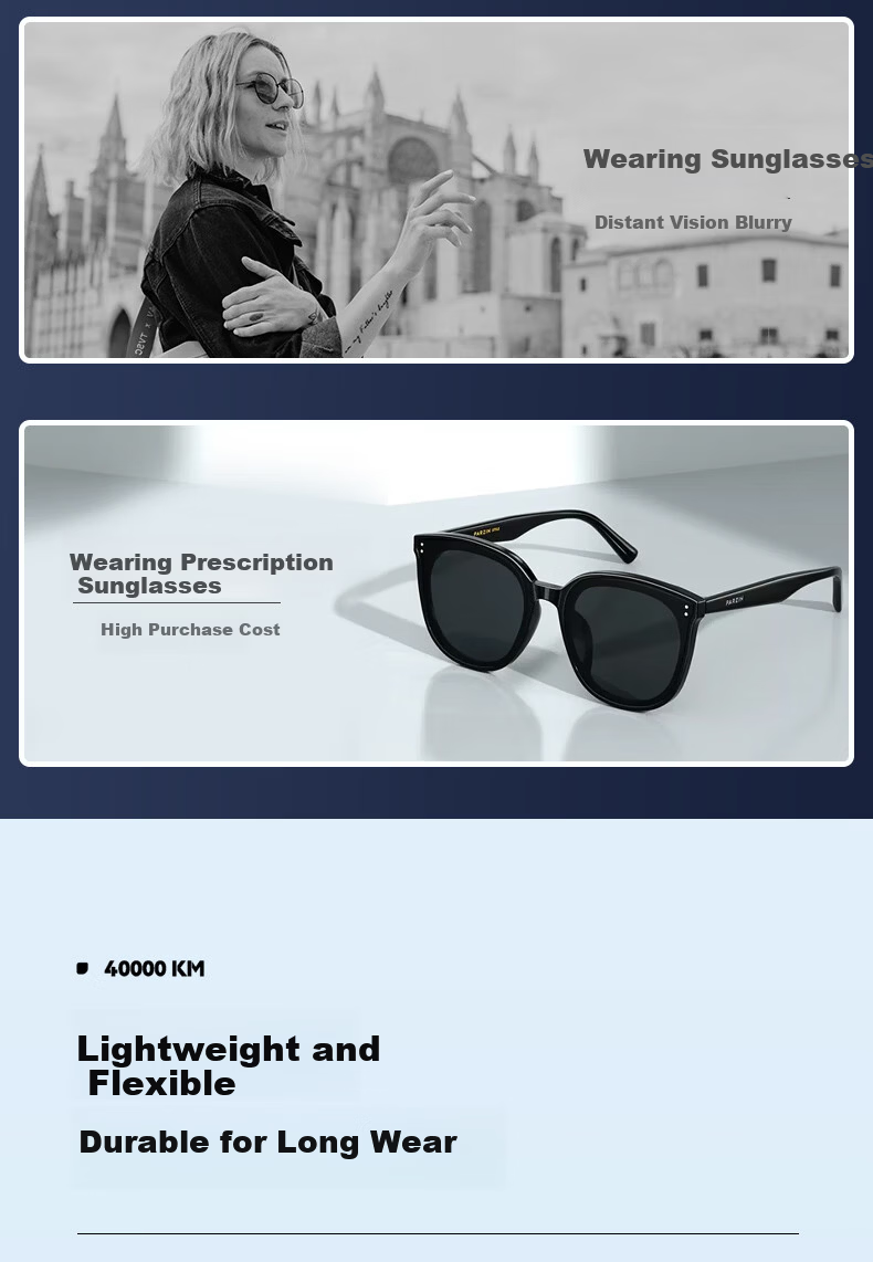 Kosu Polarized Clip-On Sunglasses Cherry Blossom Pink Clip-On Driving Glasses UV Protection Polygonal for Myopia 2