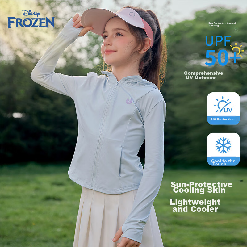 Disney Kids Sunscreen Jacket Baby Girls 2026 Summer Lightweight Skin Jacket Girls UV Protection Cooling Breathable Coat