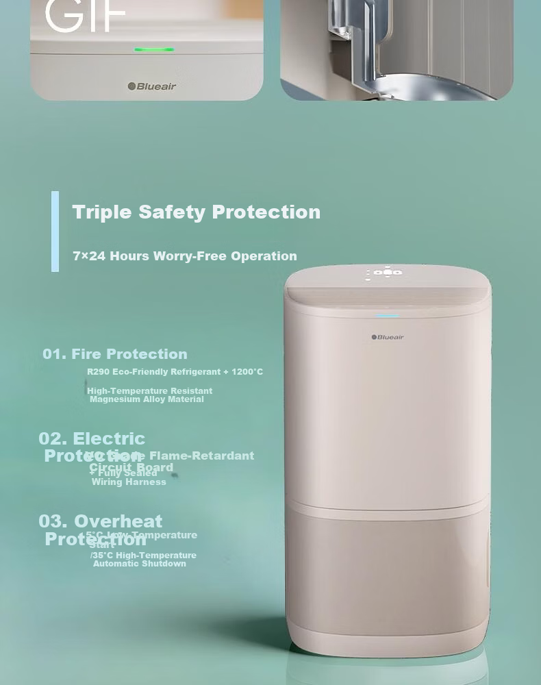Blueair D26i Home Silent Dehumidifier and Air Purifier Combo for Damp Weather 12