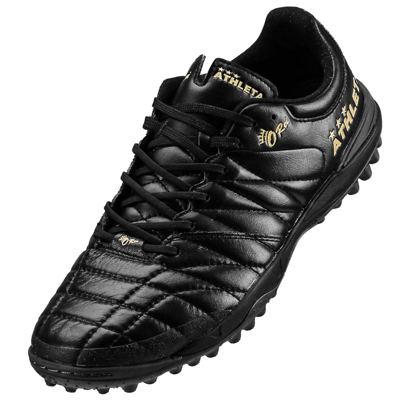 ATHLETA Soccer Shoes Kangaroo Leather Wide Fit TF Turf Studs High-End Artificial Grass Cushioning Competition Training Men's Shoes