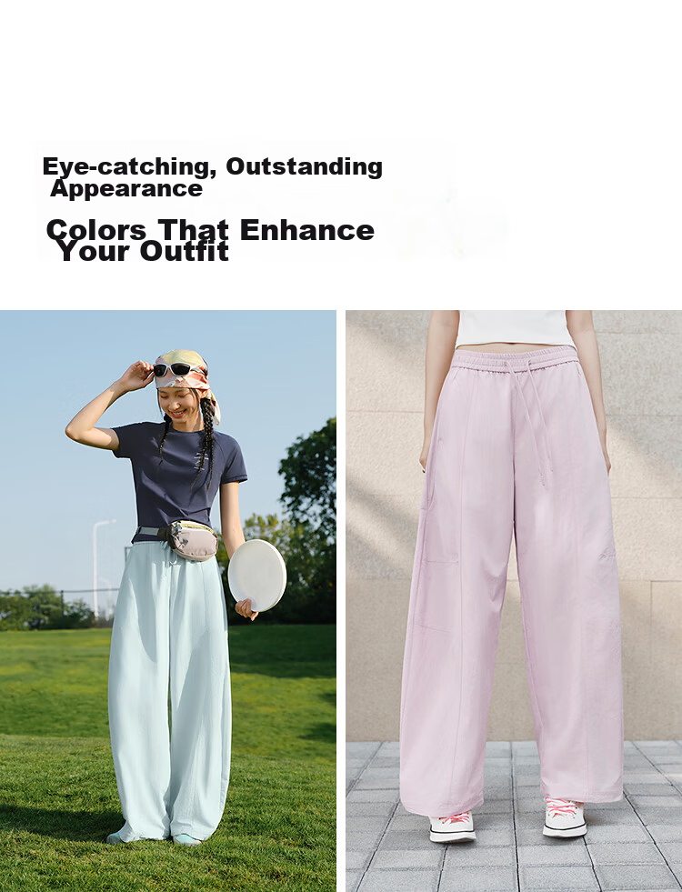 Semir Women's Casual Summer Sun-Protective Moisture-Wicking Textured Panel Loose Wide-Leg Pants 2026 Long Trousers 109326127012 7