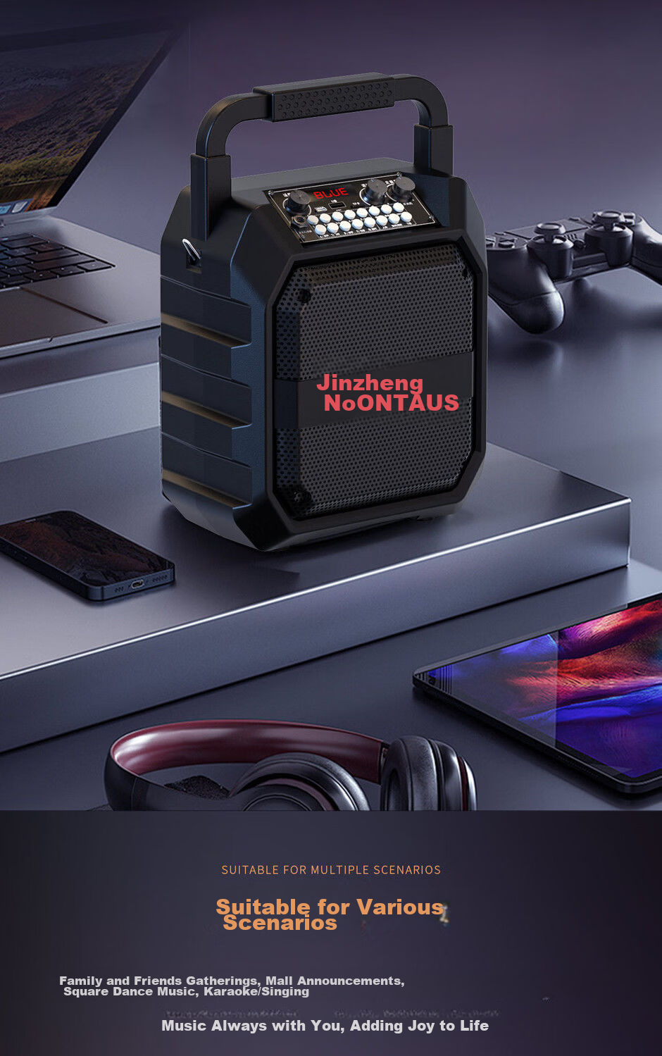 Jinzheng M171 Outdoor Bluetooth Speaker Portable High Volume Square Dance Amplifier All-in-One Home KTV Singing Small Karaoke Microphone Without Mic 14