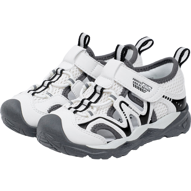 DR路KONG Toddler Walking Shoes Summer Boys and Girls Outdoor Sports Style Children's Sandals 2S14B2011BM Beige/Green Size 29