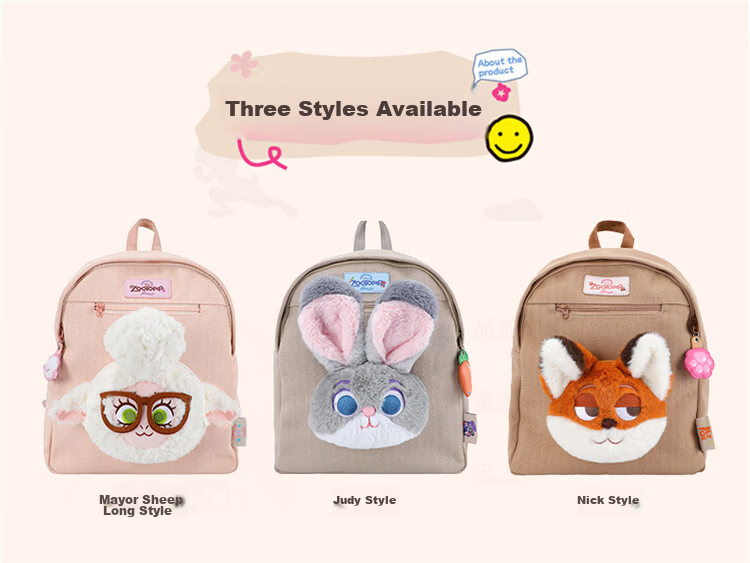 Disney Zootopia Women's Backpack Gift Box Birthday Present for Kids 3