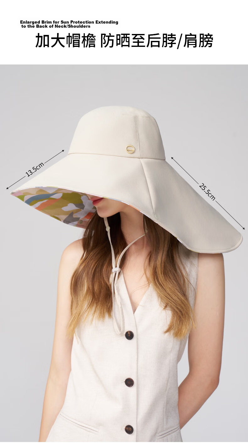 Kenmont 2026 New Oversized Brim Sun Hat UV Protection Large Head Circumference Women's Sunshade Hat 6324 4
