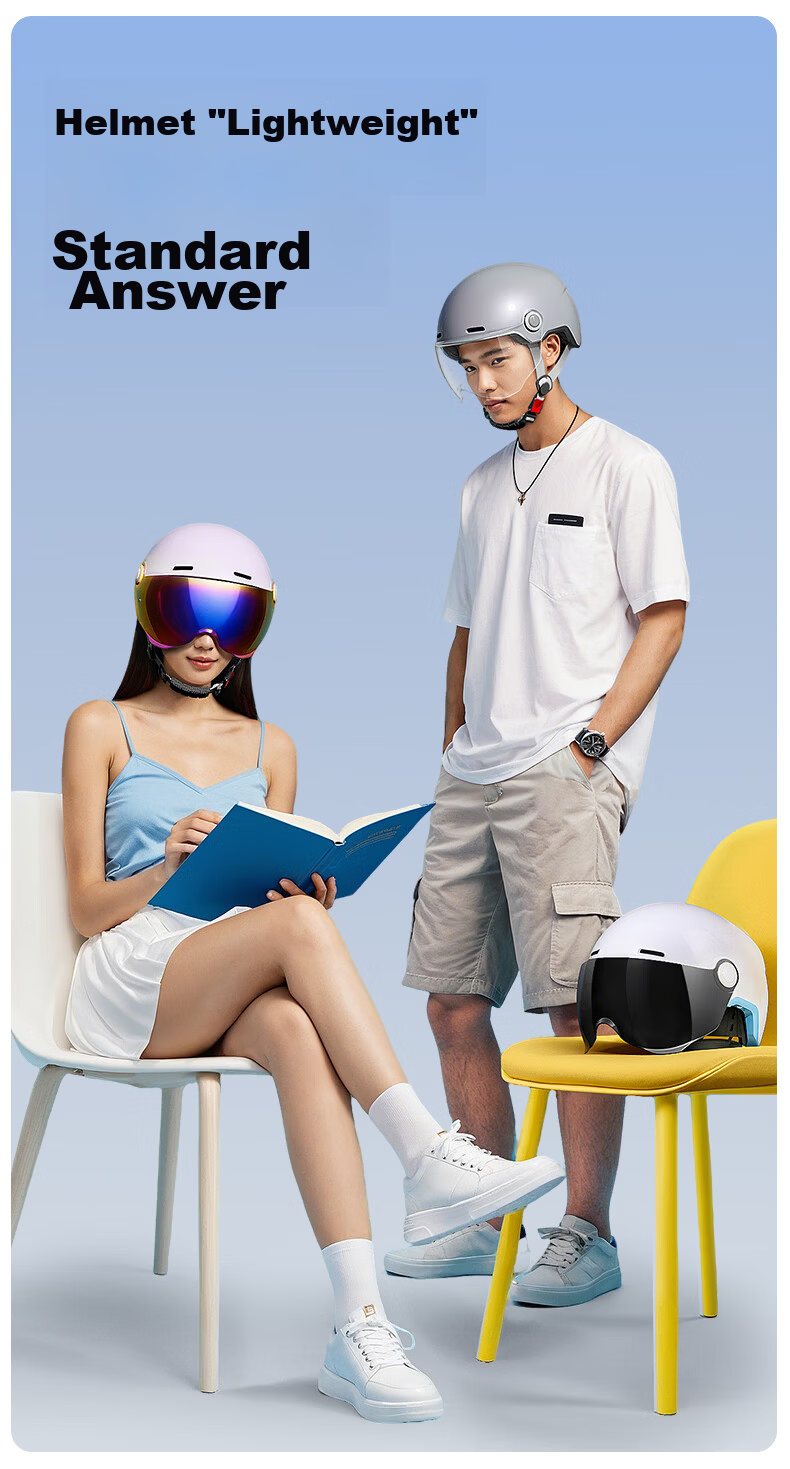 NEVA Helmet Electric Vehicle 3C Certified New National Standard Class A Motorcycle Electric Bike Half Helmet Unisex Summer Lightweight Safety Cap Ultra-Light Integrated Molded 3