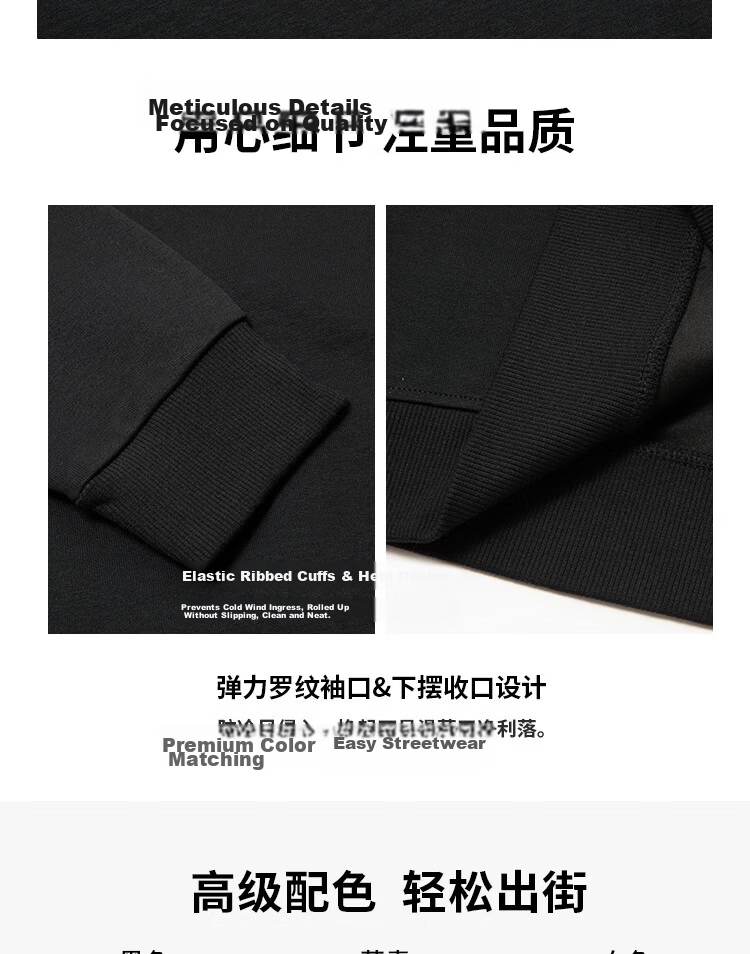 LIMENG Men's Crew Neck Pullover Solid Color Sweatshirt Long Sleeve Base Layer Dark Gray XL Spring Autumn 4