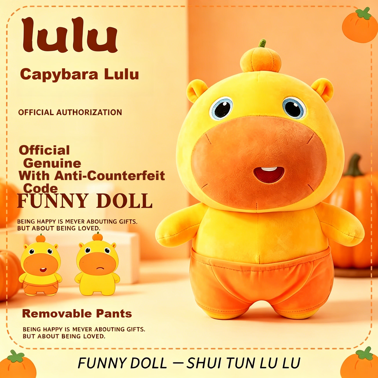 Duoai Official Water Deer Lulu Large Plush Toy, Comforting Hug Pillow, Sleep Doll, Couple's Gift for Boys And Girls, Birthday Present