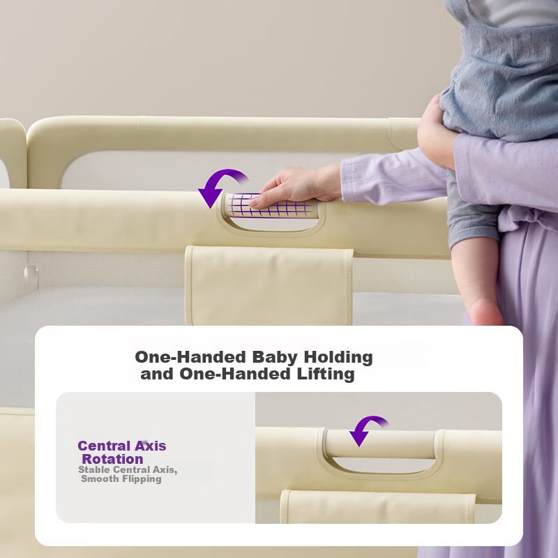 AVENT Children's Bed Rail Baby Anti-Fall Bedside Guardrail Foldable Bed Fence