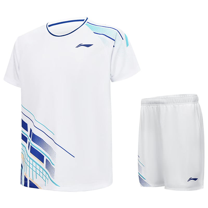 LI-NING Unisex Badminton Match Set Two-Piece Club Series Sports Teamwear L