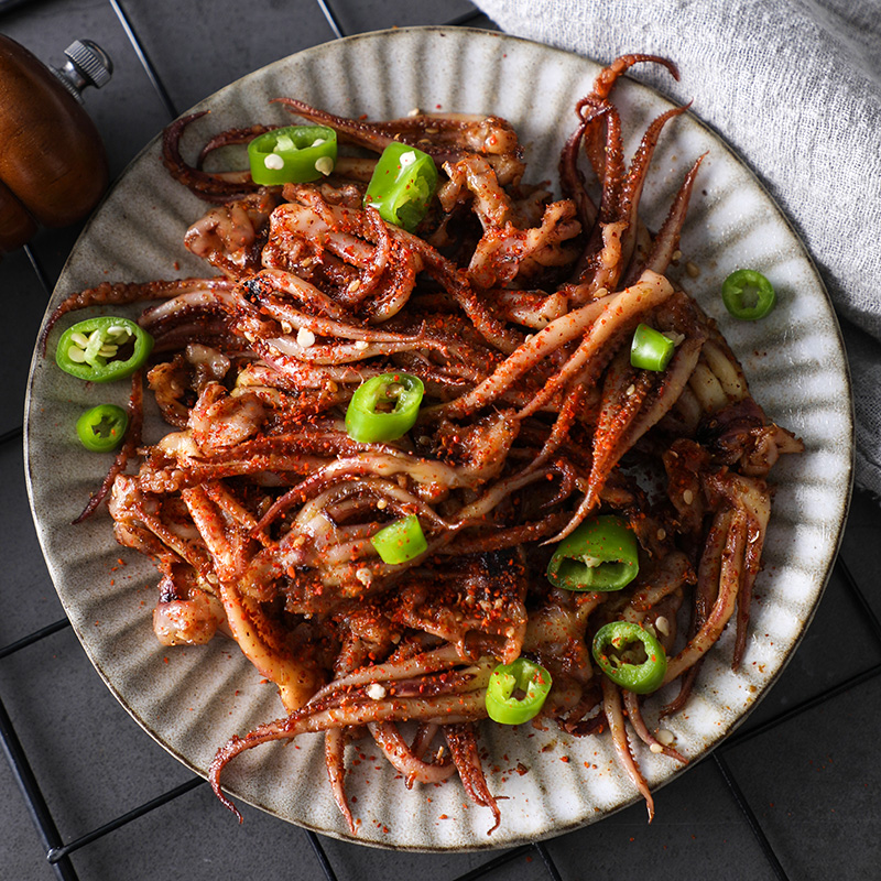初鲜冷冻深海鱿鱼须300g 鱿鱼爪 铁板鱿鱼 火锅烧烤食材 海鲜水产送礼