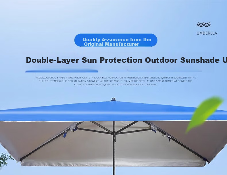 DSRAWMYT Outdoor Sun Umbrella Large Commercial Patio Umbrella Big Market Square Rectangular Rain Shelter Umbrella 1