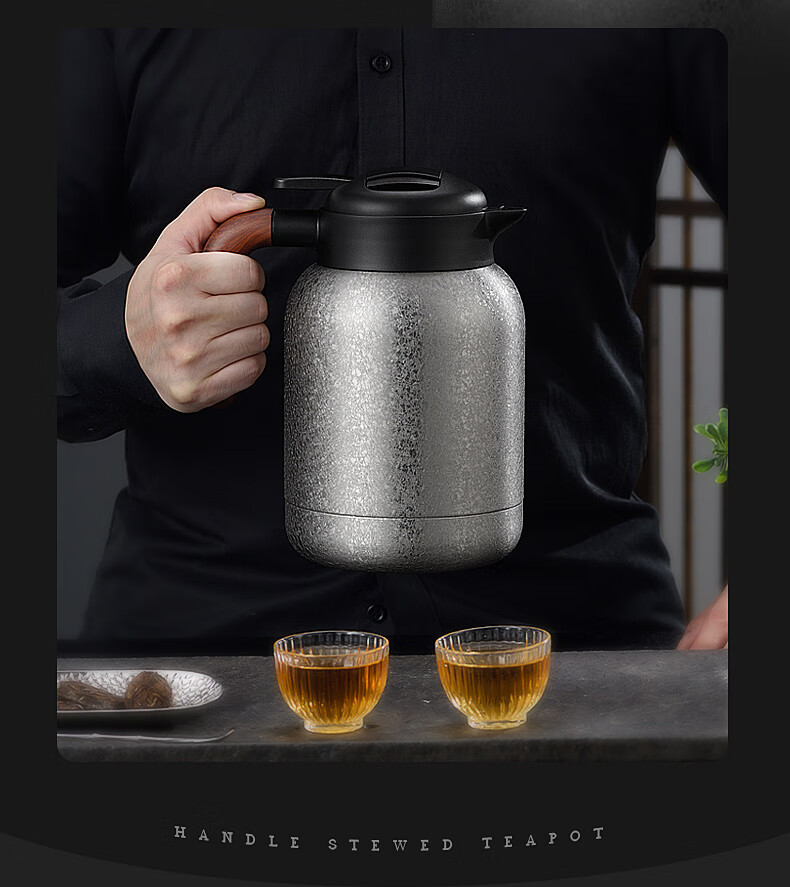 IMOGY German Pure Titanium Insulated Teapot, Tea Infuser Pot for Aged White Tea Steeping, Thermal Carafe for Home Use, Hot Water Kettle for Brewing Tea 12