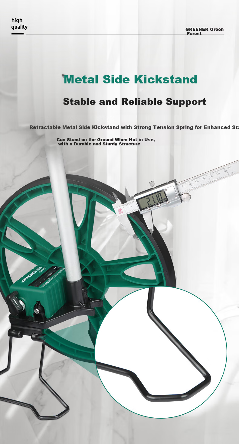 GREENER Wheeled Distance Measuring Wheel Handheld Mechanical Measuring Wheel Outdoor Folding 100cm 7